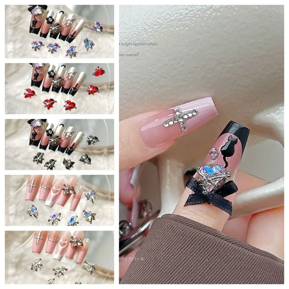 Diy encantos do prego decorações da arte do prego manicure ornamentos suprimentos de unhas jóias de cristal zircão acessórios do prego manicure