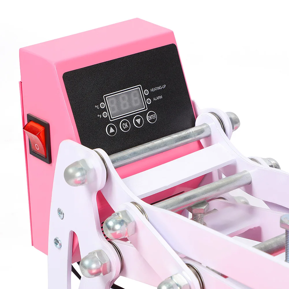 12x15 Inch High Pressure Heat Press For T-shirt For Heat Transfer Industrial Sublimation Printer Smart Pink Heat Press Machine