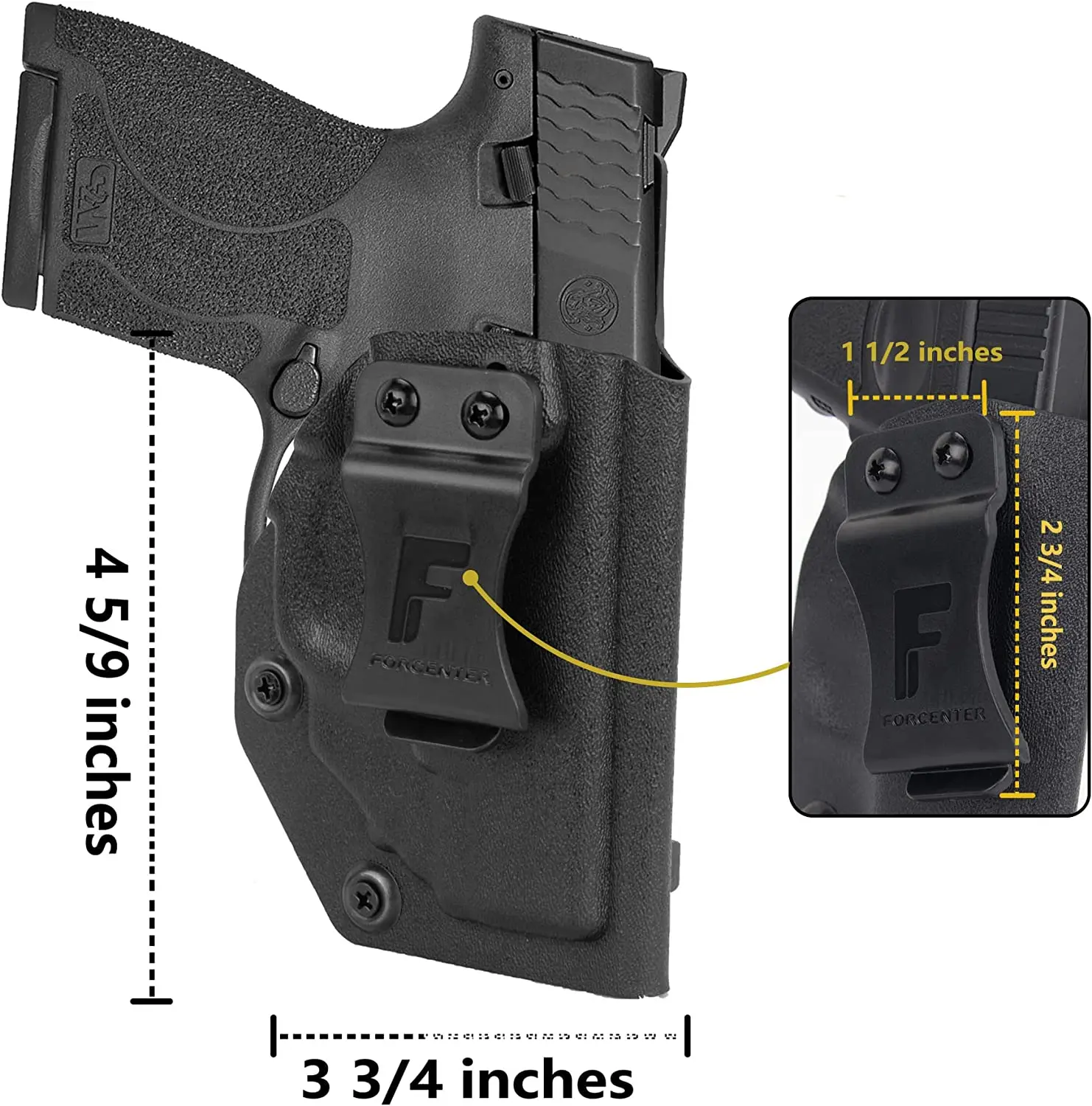 S & W M & P 2.0 쉴드 홀스터, 은폐 캐리용 레드 통합 크림슨 트레이스 레이저 홀스터 포함, 스미스 앤 웨슨 M & M, 9mm/.40