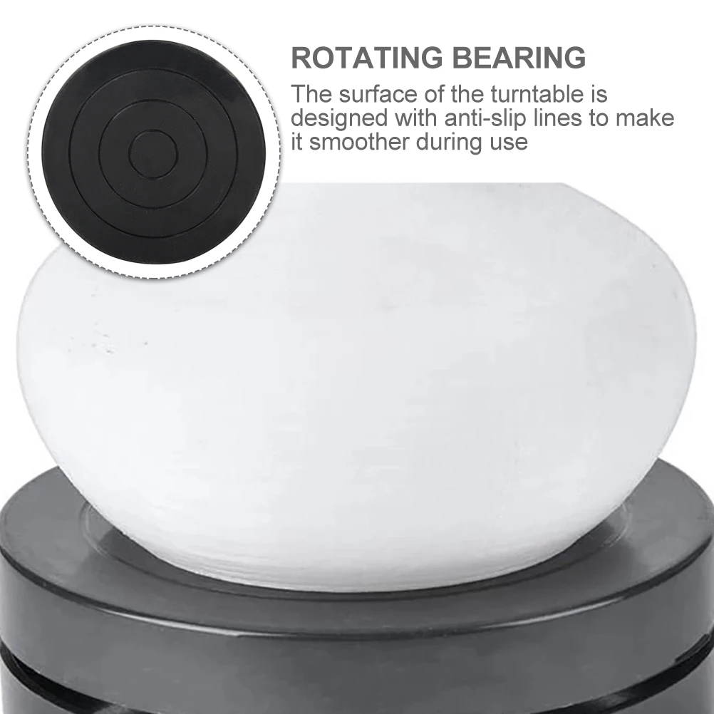 

2pcs Plastic Pottery Turntable 360 Degree Rotating Base For Clay Sculpture Modeling Floral Arranging Durable Turntable Plate