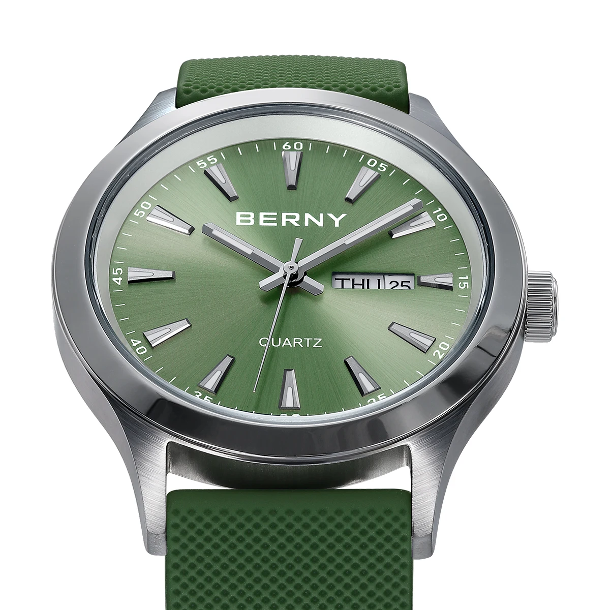 Imagem -03 - Berny Relógios para Homens 40 mm Luminoso Elegance Vestido Relógio de Quartzo Calendário Semana Luxo à Prova d Água Casual Negócios Relógio de Pulso Masculino