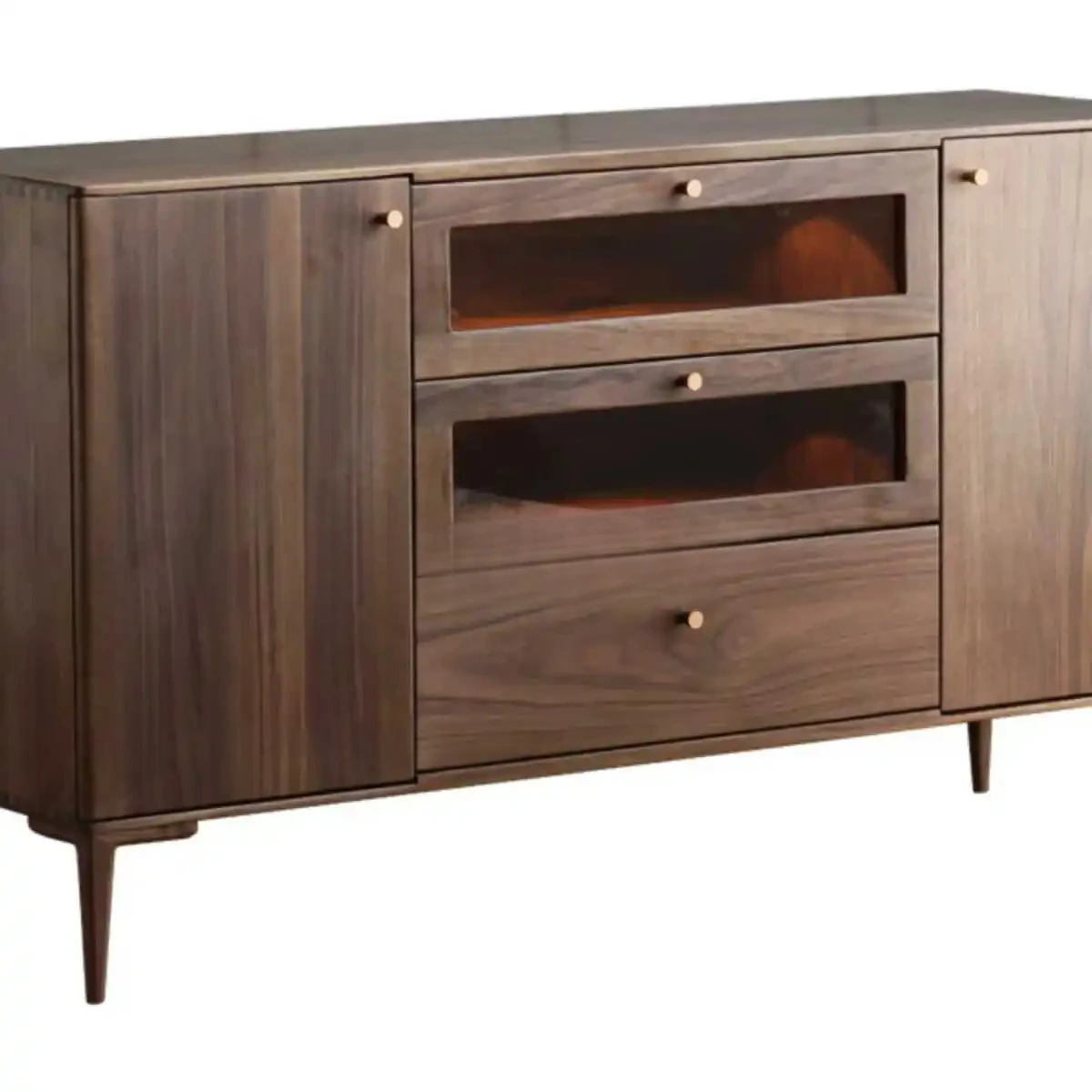 

Североамериканский шкафчик из цельного дерева черного ореха, чайный шкаф, современный простой боковой шкаф