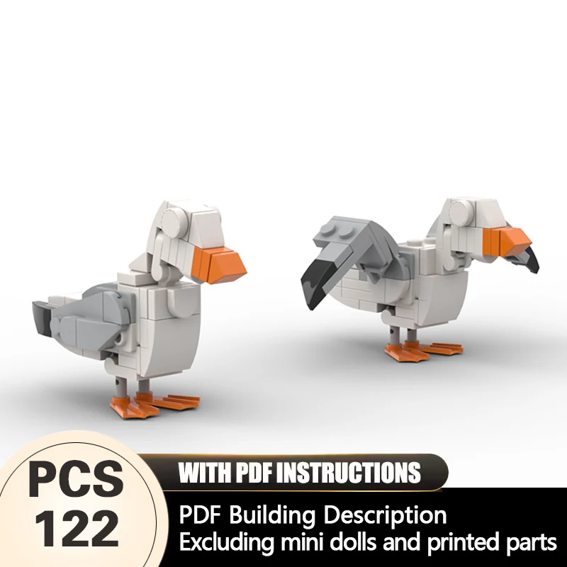 

Creators Animal Series Model MOC Building Bricks Cute Seagull Modular Technology Gifts Holiday Assemble Children Toys Suit