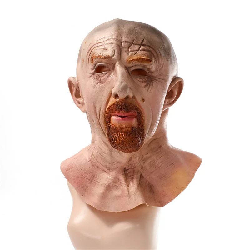 

Heisenberg Professor Mr Latex Mask Adult Halloween Cosplay Party Masquerade Props Bald Realistic Bald Old Man Mask