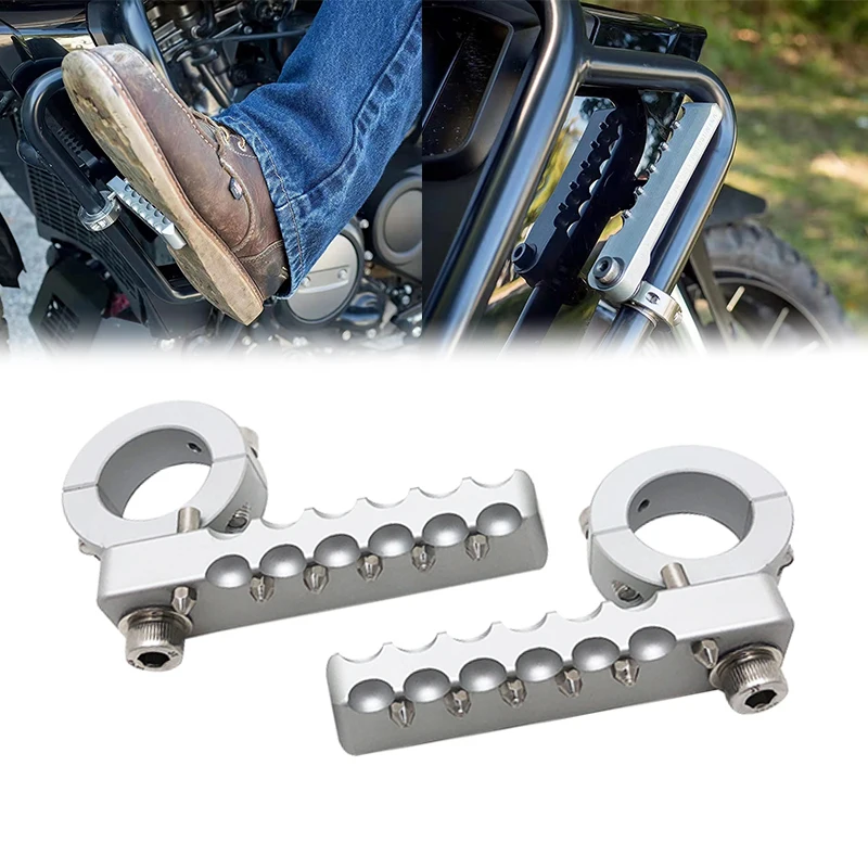 

Motorcycle Highway Front Foot Pegs Folding Footrests Clamps 22-25mm For BMW F800GS Adventure S1000XR F750GS F850GS C400X C400GT