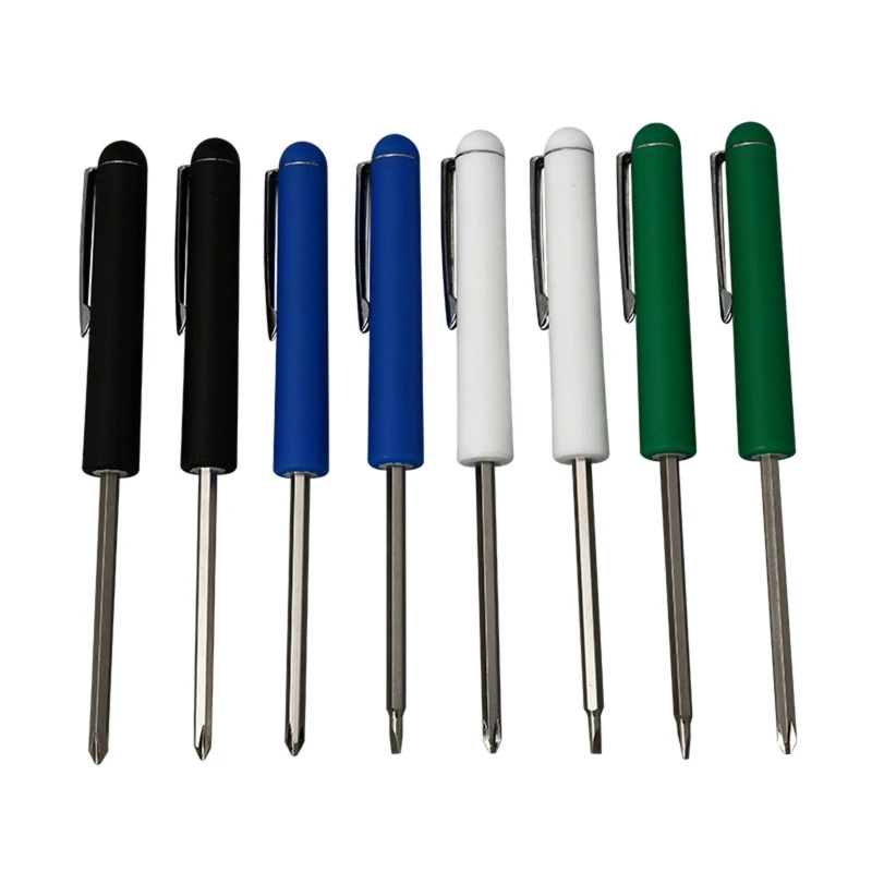 Portable Screwdriver with Magnet Pocket Clips Strong Magnetic Slotted Screwdriver for Automotive Technicians Mechanician