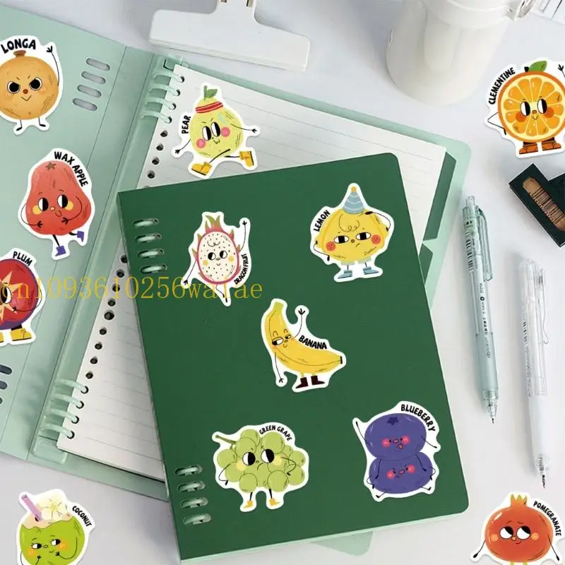 PVC 만화 과일 보상 스티커 태블릿 노트북 학교 용품을 위한 이동할 수 있는 접착제