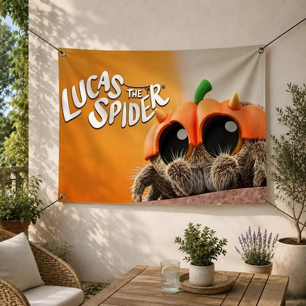 Lucas the Spider Kids Animation Flags Decorative Flag Banner for Outdoor Garden Yard Camping Party Home Wall Hanging Decor