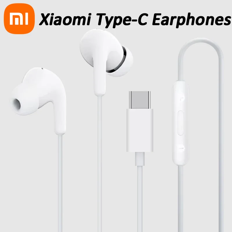 2025 جديد الأصلي Xiaomi Type-C سماعات Mi 14 13 12 سماعات داخل الأذن Redmi ملاحظة 10 9 نوع C سماعة رأس سلكية ملحقات الهاتف