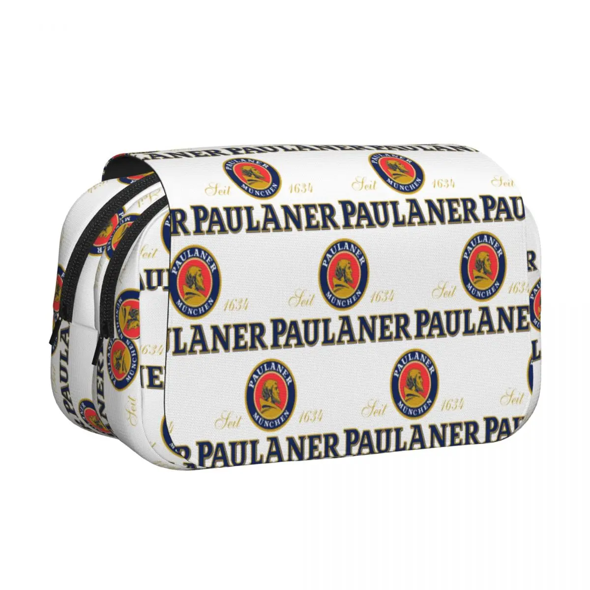 Paulaner Munchen Pencil Cases Pen Holder Hard Shell Leather Large Storage Pen Box Pencil Bag for Boys Girls School
