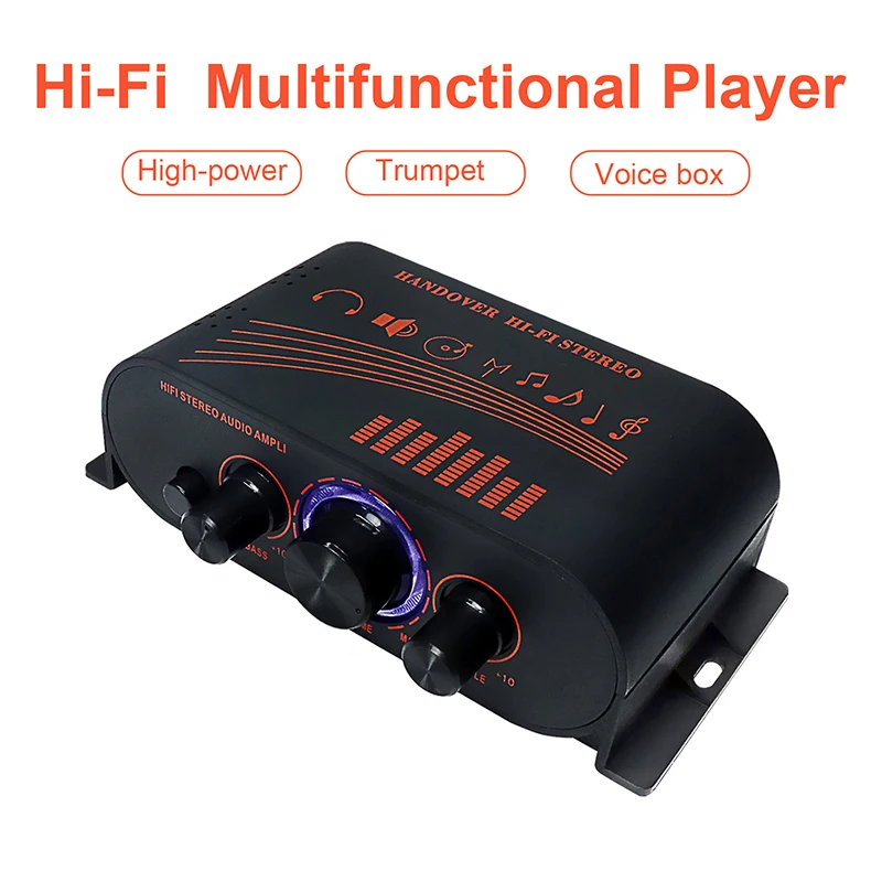 Audio Power Amplifier Portable Sound Amplifier Speaker Amp Compact Size Audio Power Amplifier