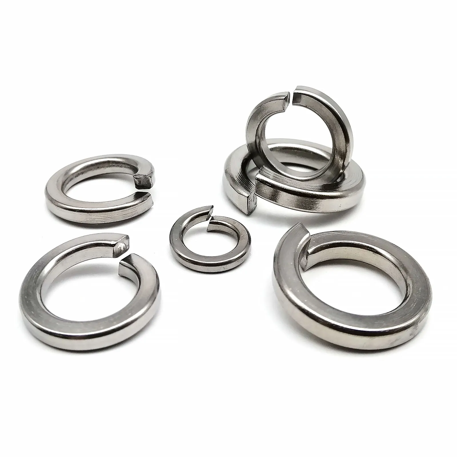 M1.6 M2 M2.5 M3 M4 M5 M6 M8 M10 M12 M14 M16 M18 M20 M22 M24 GB93 A2 304 Stainless Steel Spring Washer Split Lock Elastic Gasket