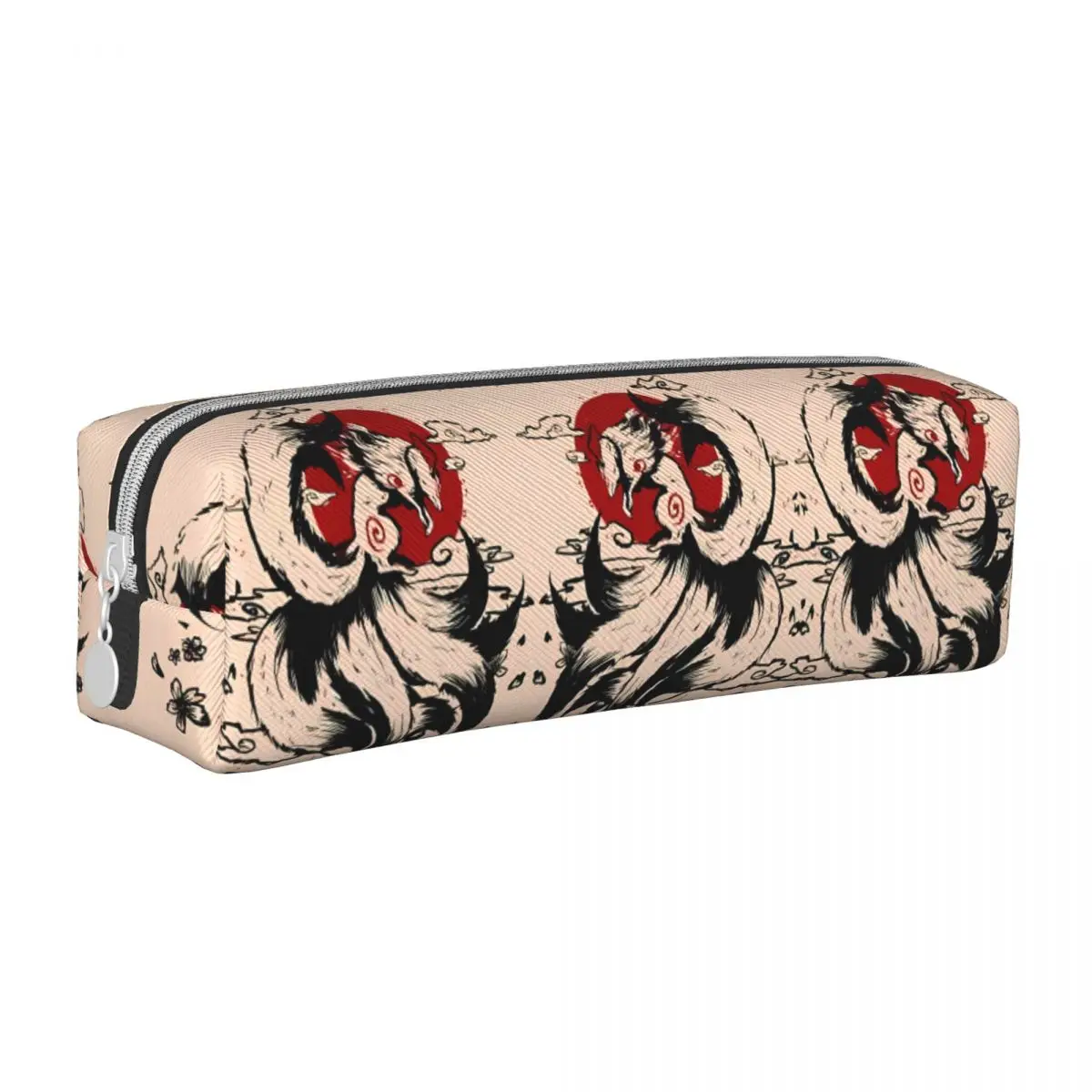 大容量アニメペンシルケース、カスタムステーショナリーケース、スクエアペンボックス、キツネ、秋、日本、女の子、男の子、ファッション