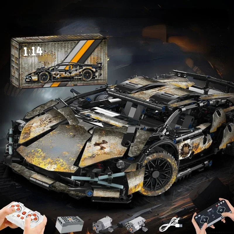 

Technical Racing Sport Car WW2 Building Blocks 1:14 Racing Roadster Building Blocks Assemble Brick Car Toy Boy's Gift