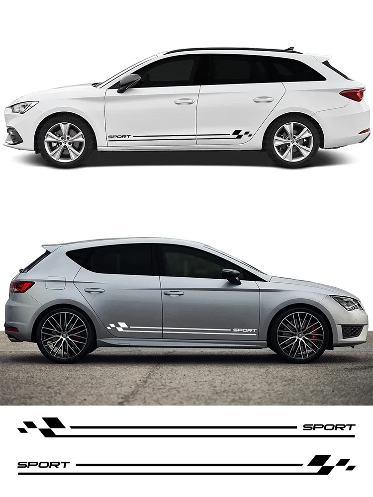 Autotür-Vinyl-Aufkleber, Seitenstreifen, Grafik-Dekor, Sport für Seat Leon Fr Cupra MK3 5F MK2 1P MK1 1M Tuning-Zubehör