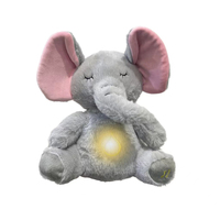 1pc, 11.8in breathing teddy bear, four-speed adjustment, music, breathing, rhythm, light, the best interactive gift for children