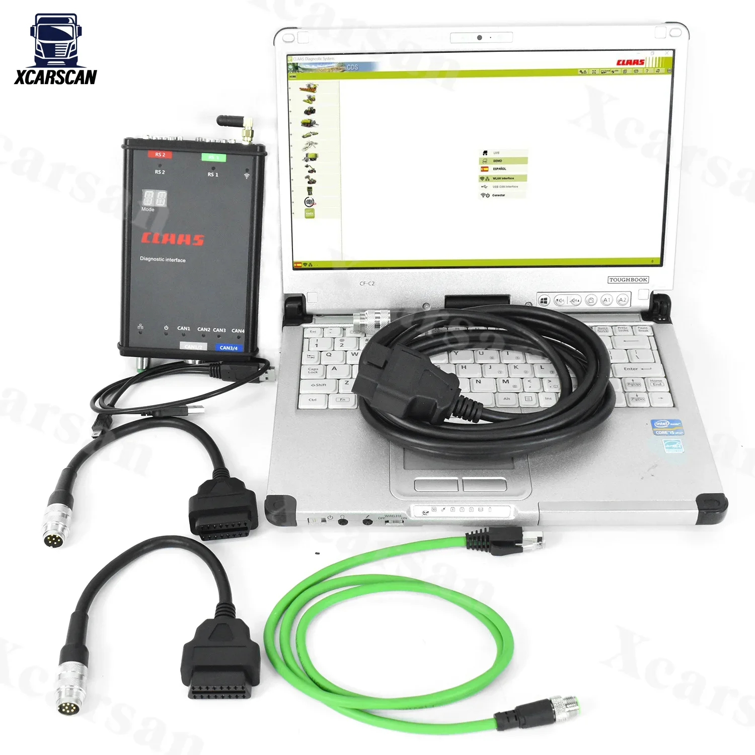 CFC2 Laptop FOR CLAAS CANUSB CLAAS 4 CAN Wi-Fi diagnostic scanner tool Agriculture construction Truck Tractor