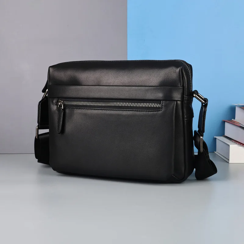 Men's crossbody bag, large capacity leather shoulder bag, men's high-end feel SAC 2026 NEW