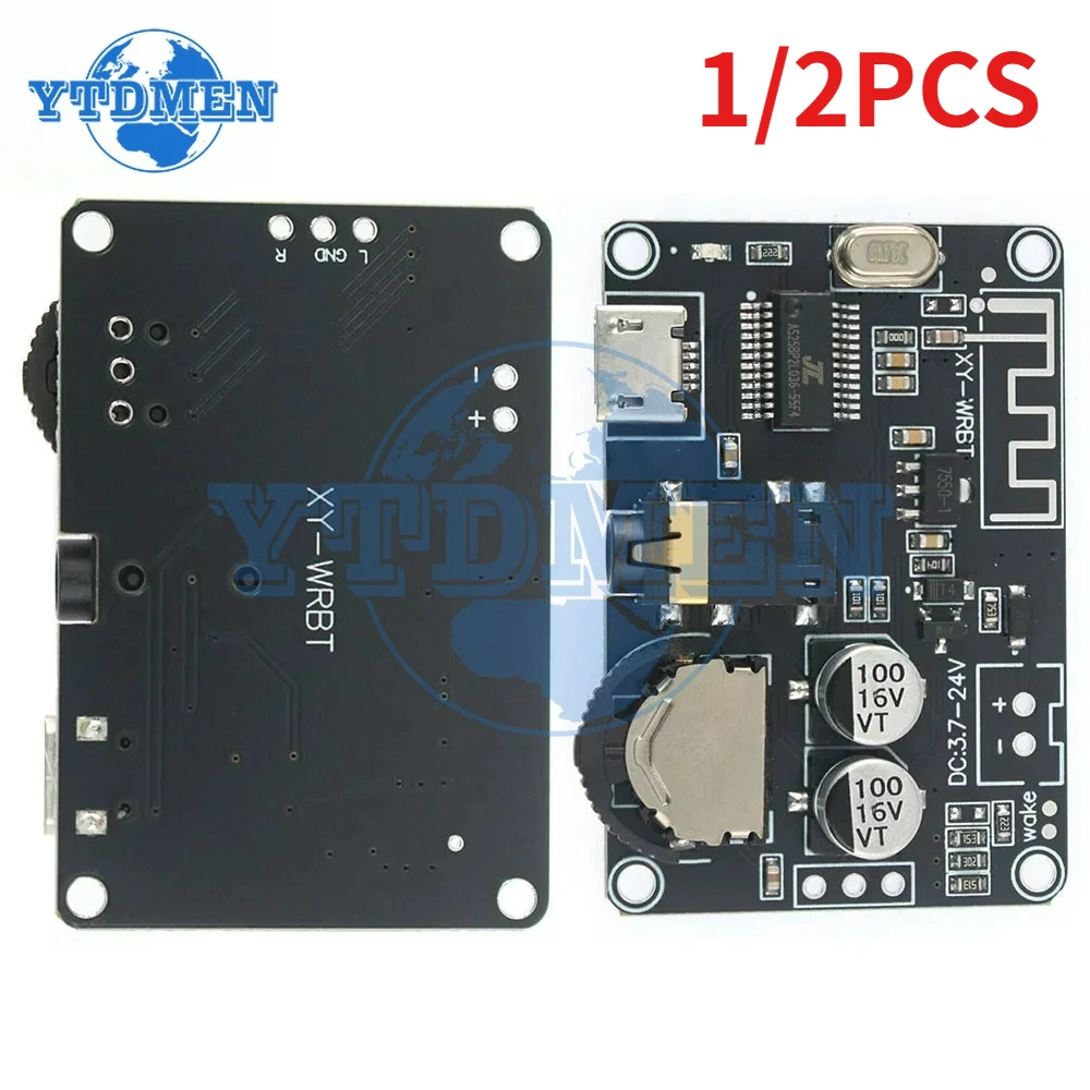 1/2PCS XY-WRBT Bluetooth 5.0 Stereo MP3 Lossless Audio Module Wide Voltage Voltage Adjustable Speaker Power Amplifiers