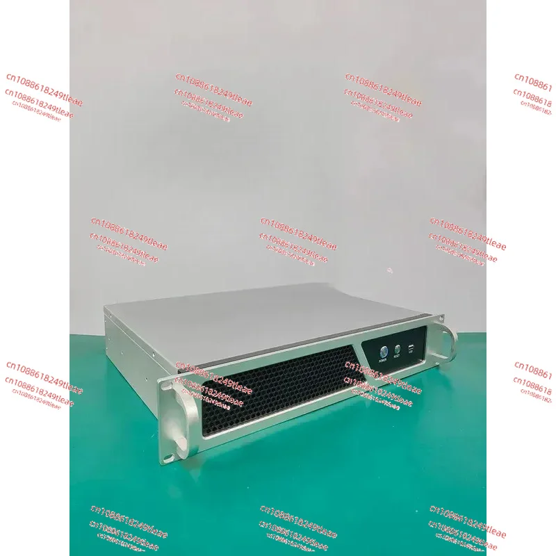 2U industrial control 350 short aluminum panel PC large power mATX main board silver recording computer server chassis