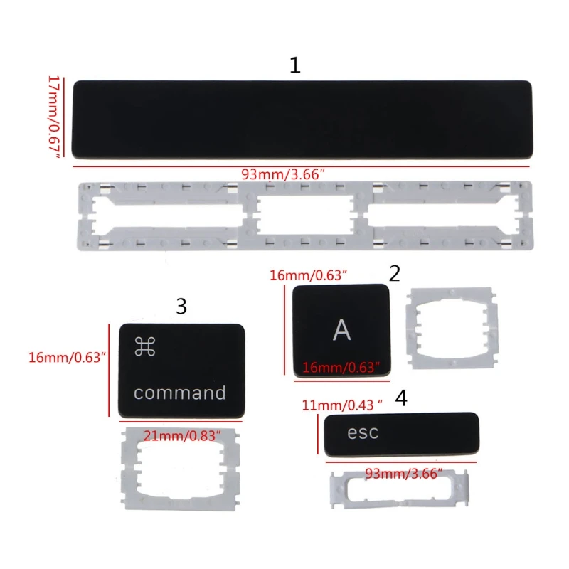 ADWE Keycap A1706 para Pro15 “A1707 A1708 para Key Black White