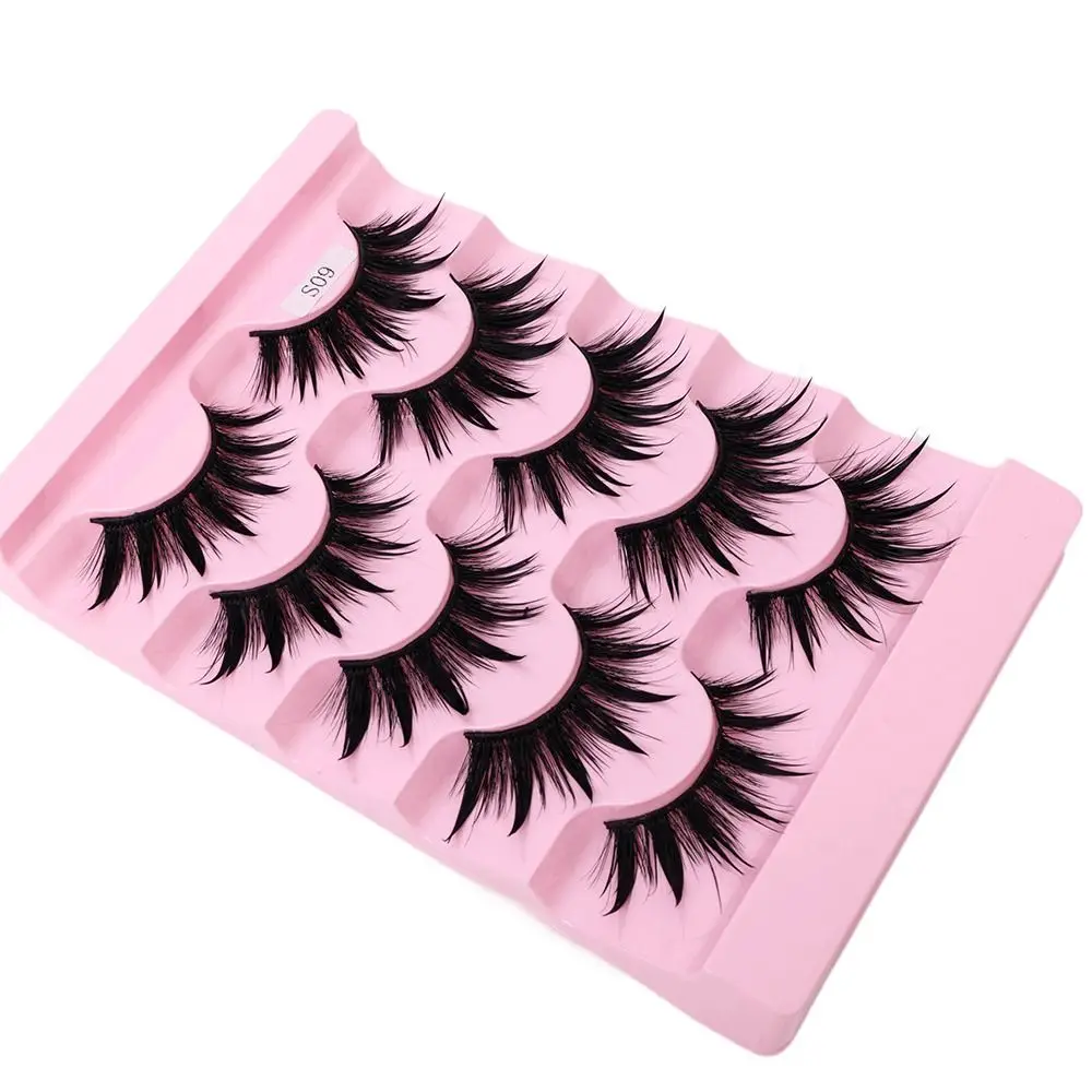 Reusable Handmade Craft Soft Band Extension False Eyelashes Thai Wet Eyelashes Wispy Fluffy 3D Faux Mink Eyelashes