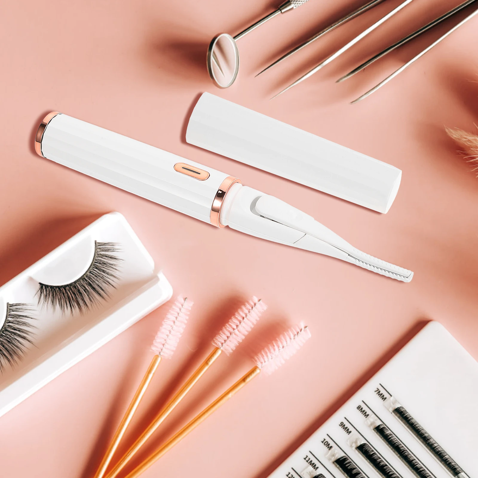 

Electric Heated Eyelash Curler 1 White Fast Preheating Long Lasting Stainless Steel Portable eyelash curlers lash curler heat