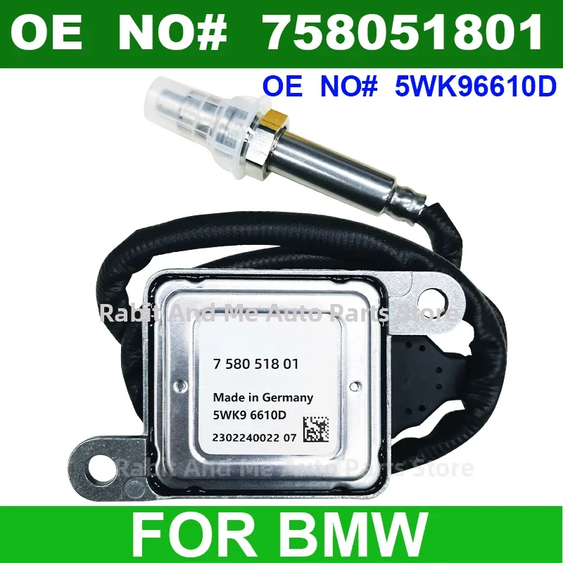 5WK96610D 758051801 5WK9 6610D Original New Nitrogen Oxygen NOx Sensor 12V Fits for BMW E90 E91 E60 E61 E63 E64 Nox Sensor