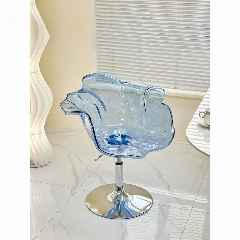 bar Nordic, designer petal chair Internet celebrity liftable chair Living room desk chair, light luxury transparent chair