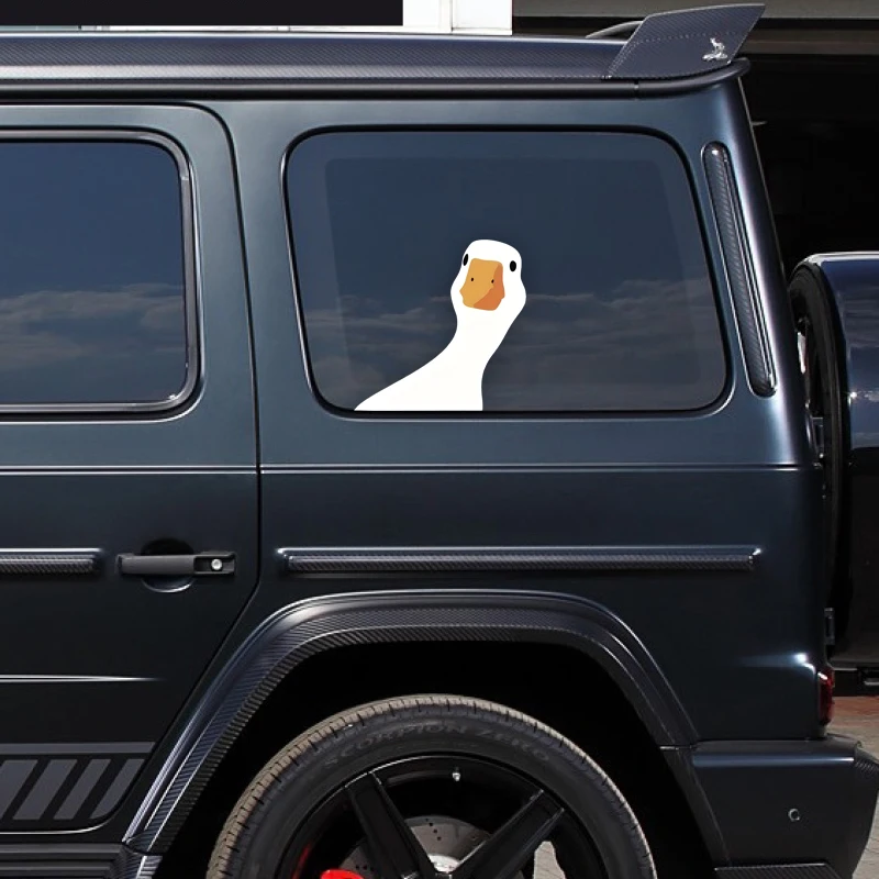 Peeking Goose Funny Animal Waterproof Vinyl Decal Sticker For Car Truck Window Motorcycle Laptop Exterior Decor Accessories