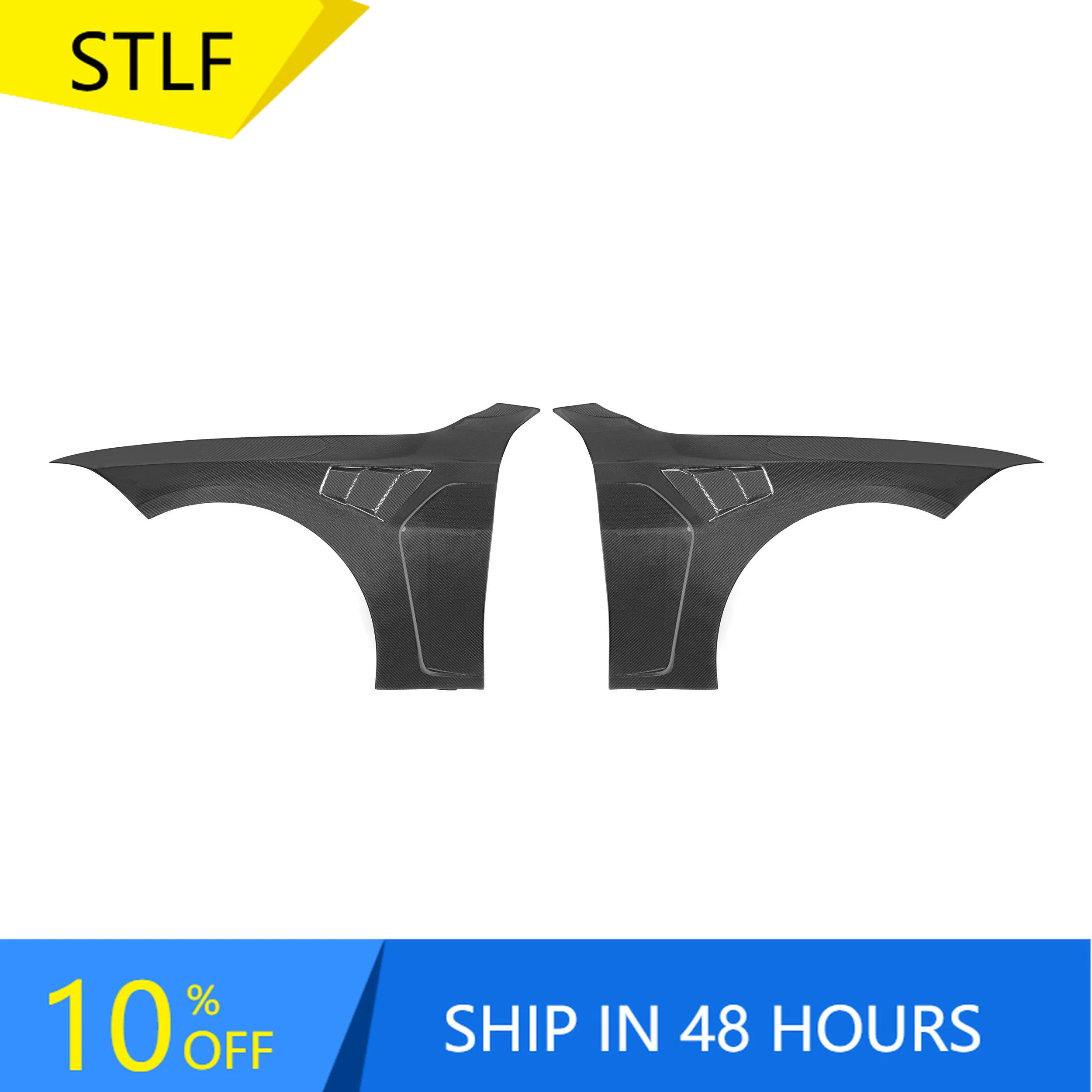 

STLFHigh Quality Single Side Carbon Fiber Fender for BMWs M4 G82 2021+ Front Bumper Fender Trims Upgrade Auto Model G82 Protecti
