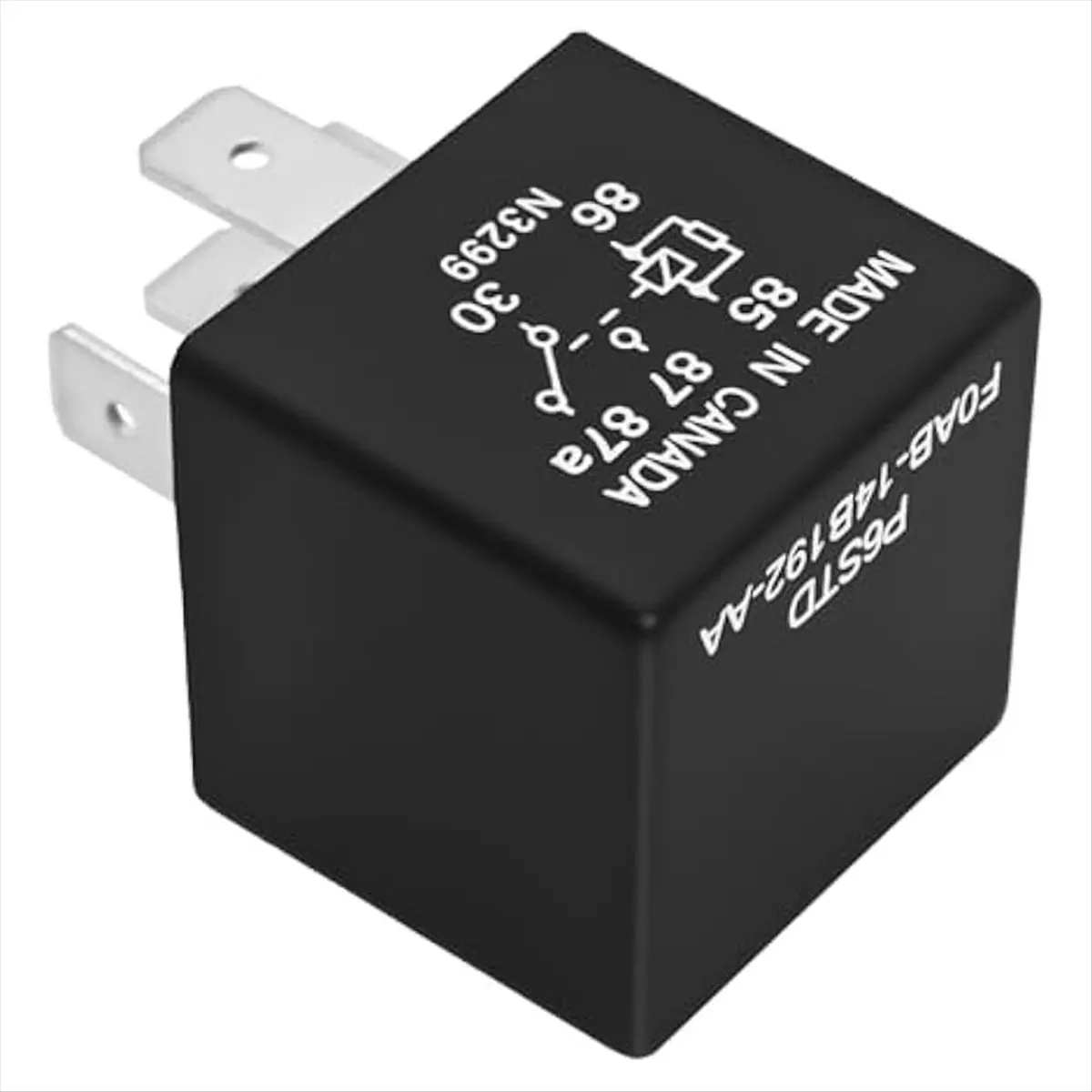 #44U 2pcs P6SDT FOAB-14B192-AA Automotive Relay - 5-Pin 40A 12VDC for Ford,F0AB-14B192-AA Electrical System Relay,(Plastic)