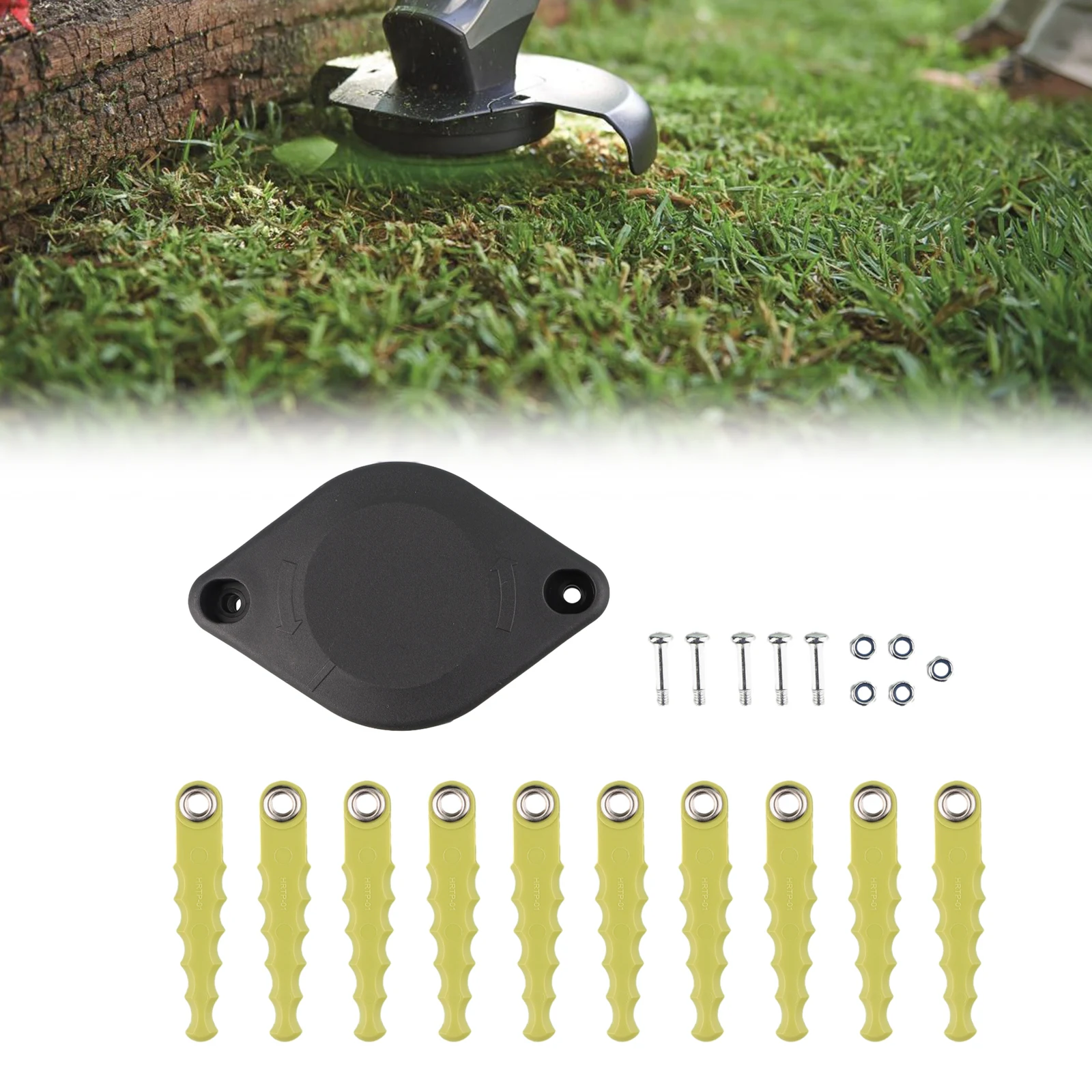 

New Practical Trimming Head Lawn Trimmer With Plastic Trimming Head 1* RAC155 Trimming Head 10* Blades Blade Plastic