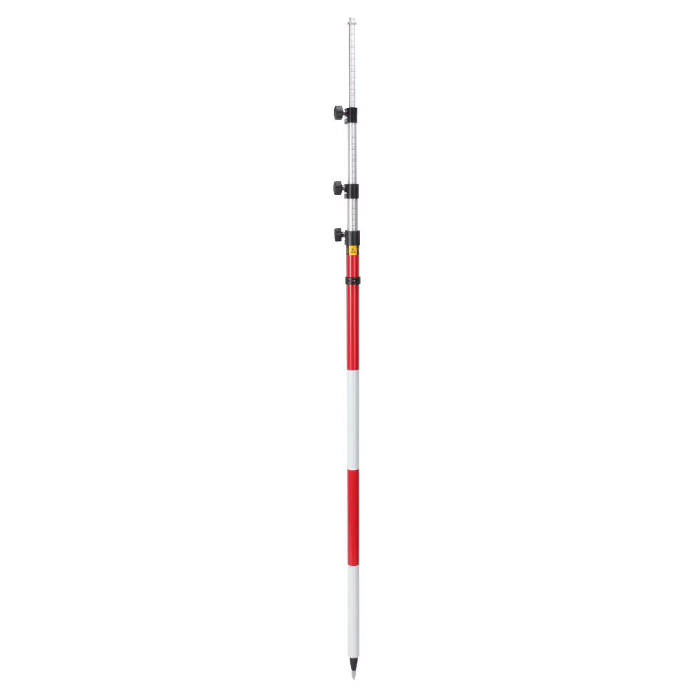 

New Aluminum Telescopic Surveying Prism Pole Rod 2.6m 3.6m 4.6m 5.2m 2 3 Section With Twist Lock Quick Lock