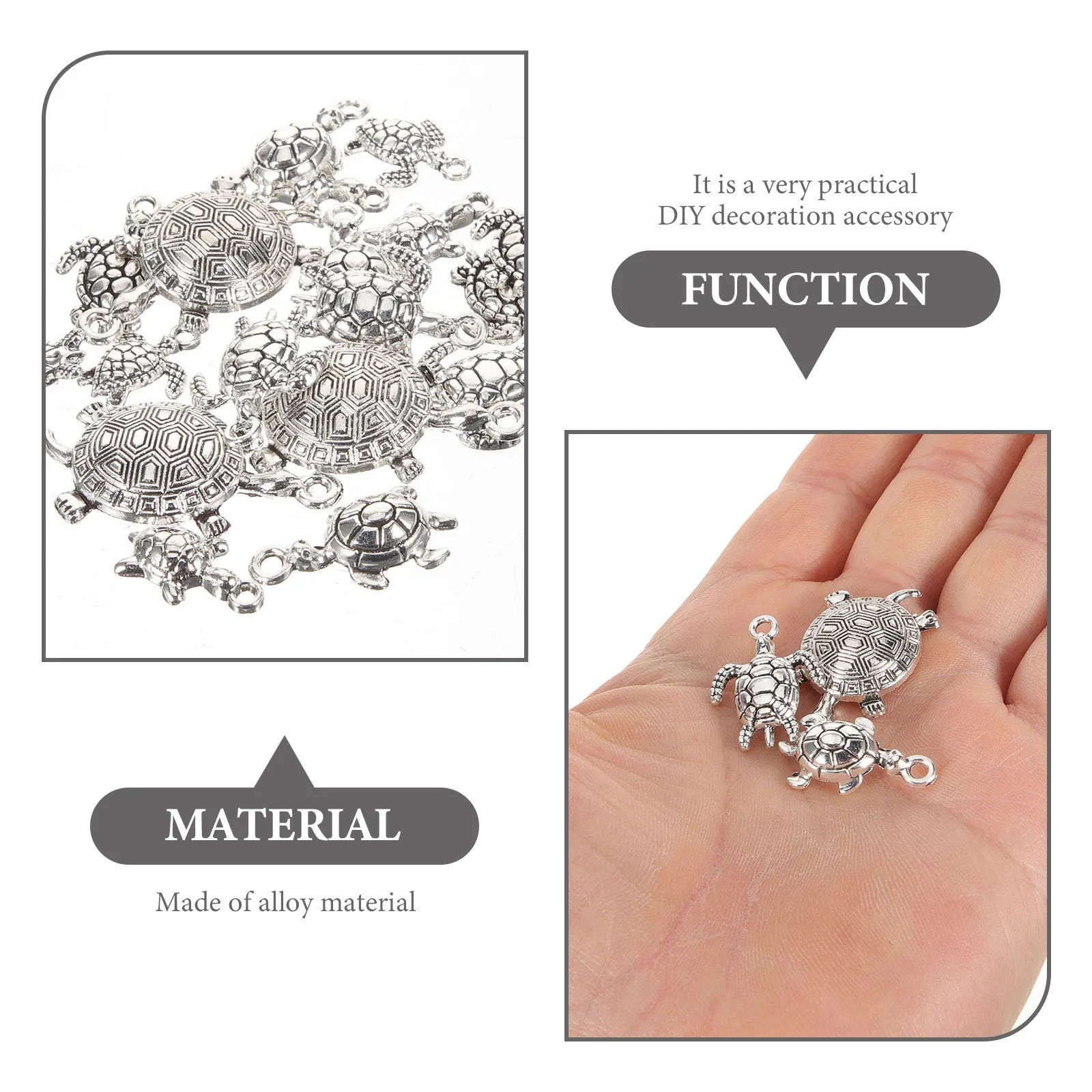 

18Pcs Turtle Pendant Charms Creative Jewelry Making Supplies Keychain DIY Bracelets Necklace Keychain Pendants