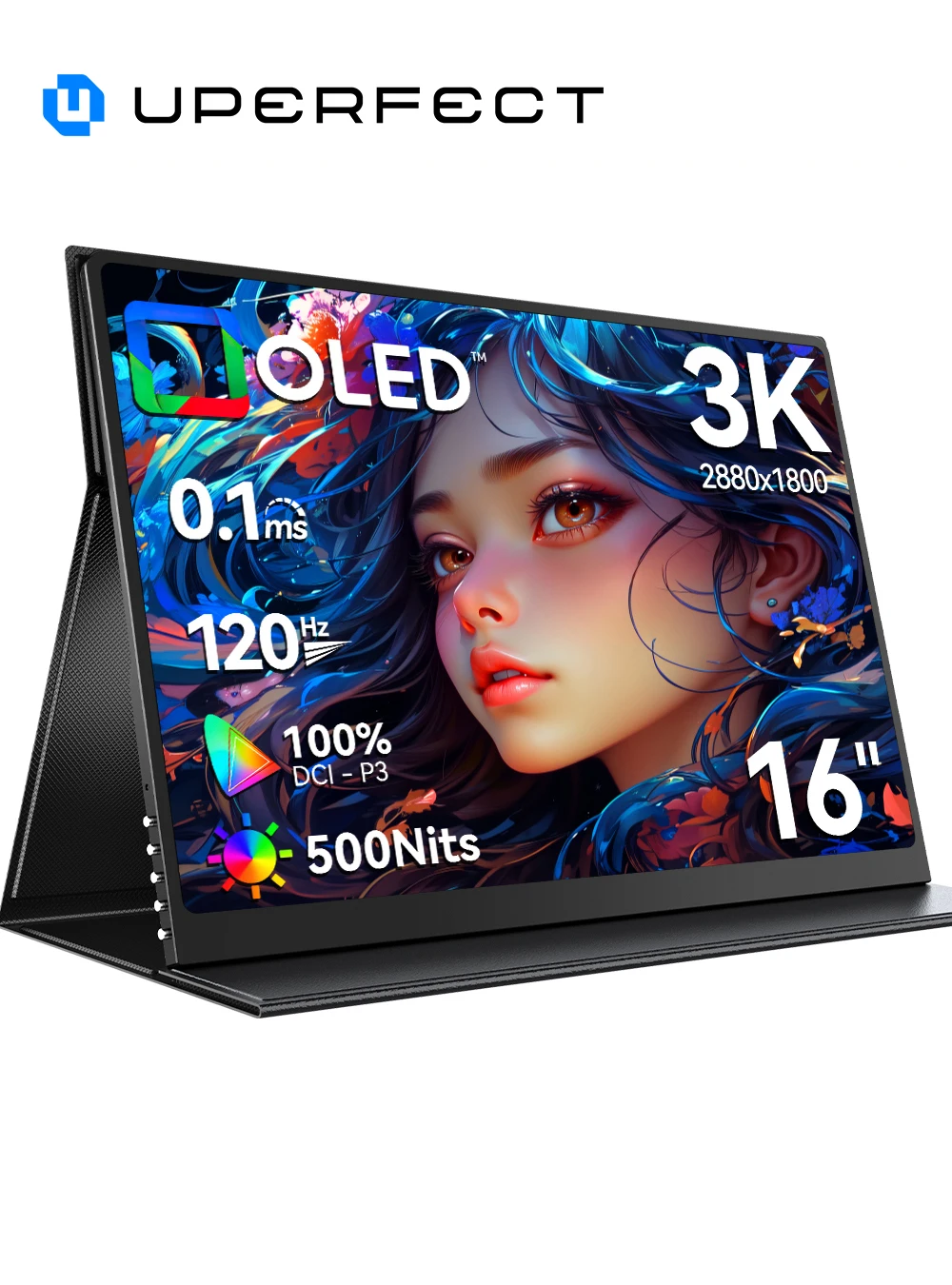 UPERFECT 16' OLED Portable Monitor 3K 120Hz Switch Display Gaming
