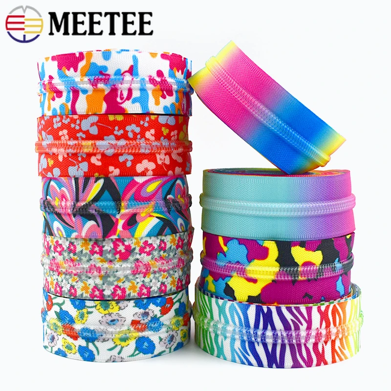 

2-10M Meetee 5# Nylon Zippers By Meters Garment Reversed Zip Jacket Decor Closure Zipper Replace Zips Repair Kits Accessories