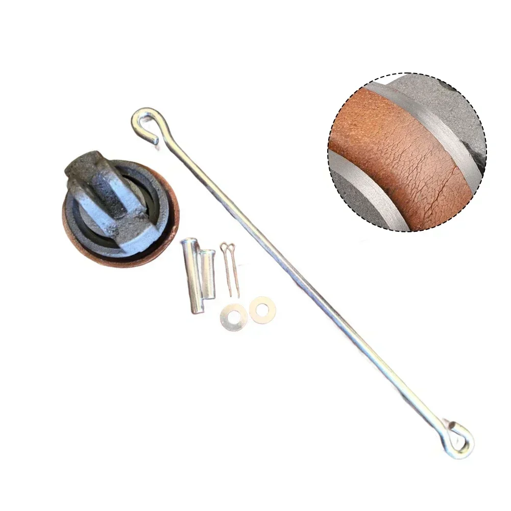 Model 75 Grey Brown Hand Pump Replacement Piston Boot Set 8cm Diameter For Garden Water Pumps With Galvanized Rod And Pin Kit