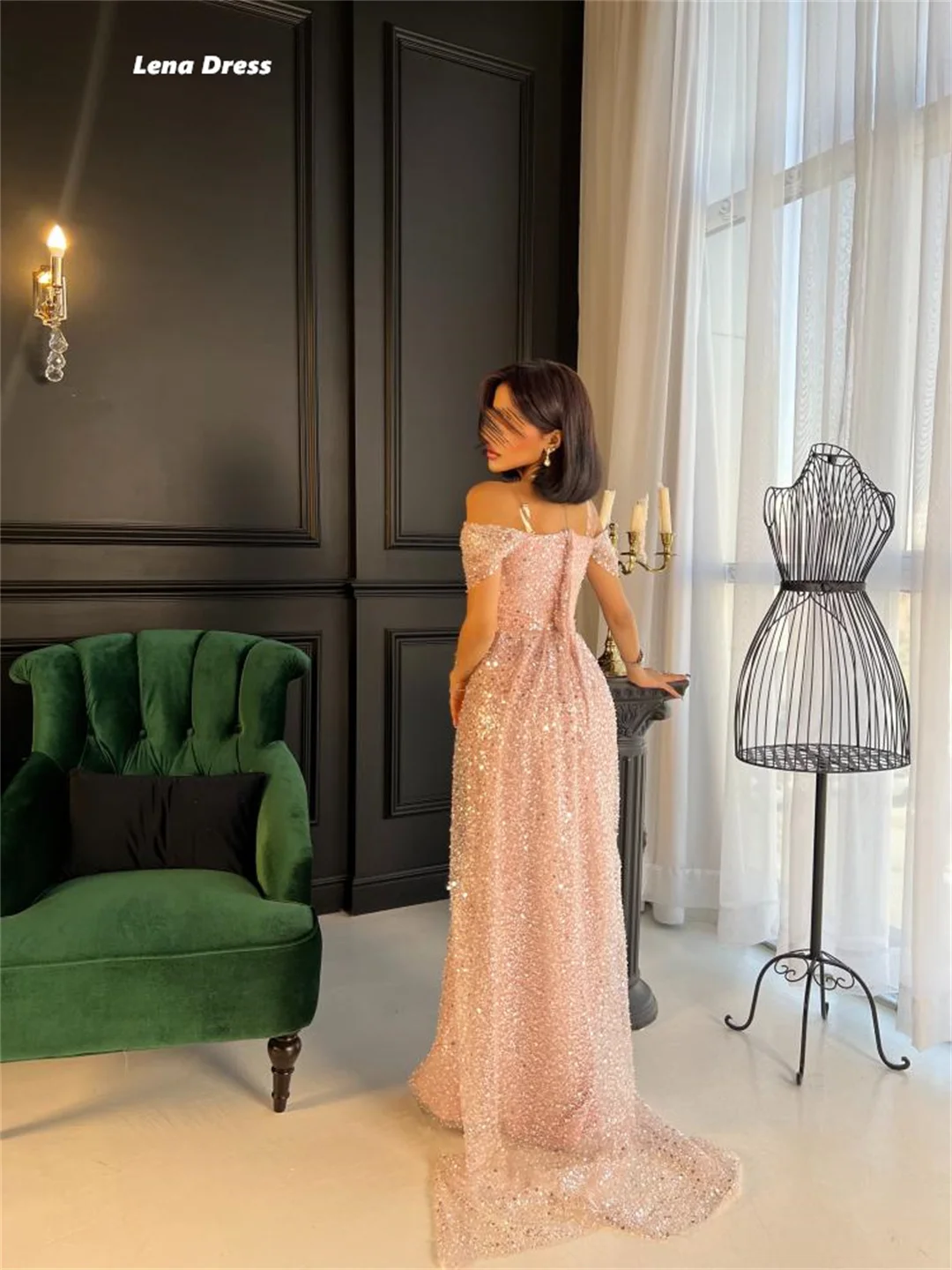 Lena Pink Dress Women Elegant Party Dresses Woman Wedding Custom Made Luxurious Women's Evening Dresses for Special Occasions