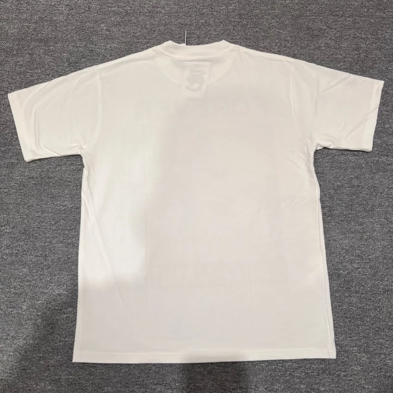 Retro Streetwear White T Shirt Saint Unisex Vintage Newspaper Style Portrait Graphic Cotton Tee