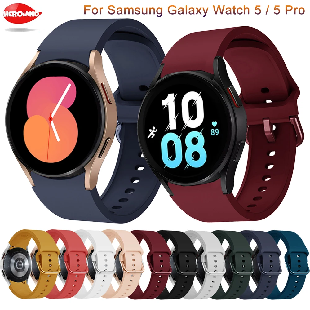 20mm Silikonarmband für Samsung Galaxy Watch 5/4 40mm/44mm Original No Gap Armband für Galaxy Watch 4 Classic 46mm/42mm Correa