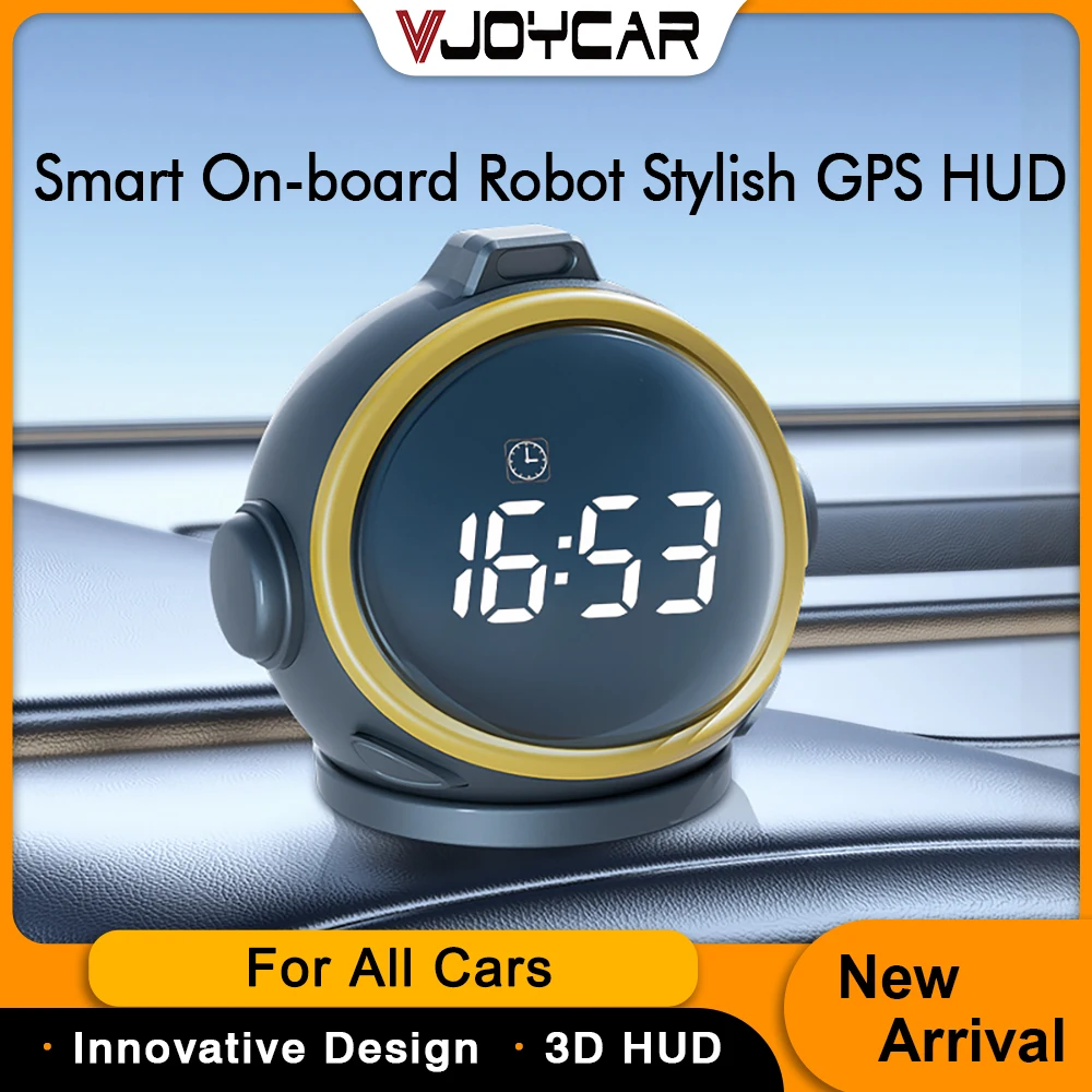 Newest Smart GPS HUD Future-oriented Robot Design Digital Speedometer Gesture Recognition Plug and Play for All Cars