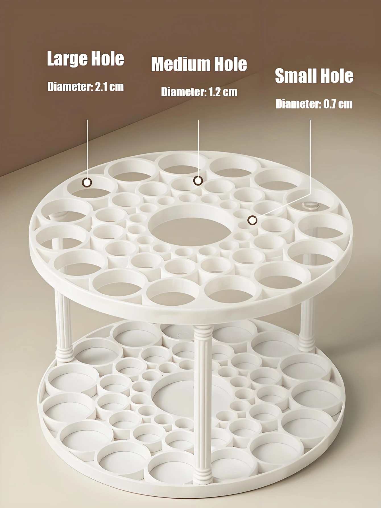 1/2 قطعة تخزين سطح المكتب 48 فتحة رف تخزين متعدد الأغراض مناسب لقلم أحمر الشفاه لفرشاة التجميل