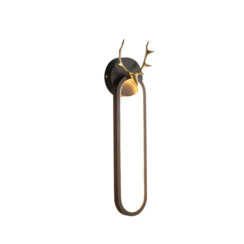 

Full copper wall lamp bedroom bedside led modern simple American style