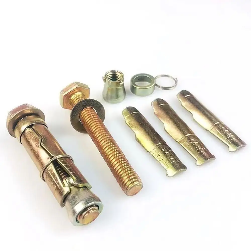 1Pcs M6-M12 Expansion Bolts Carbon Steel Heavy Duty Single Sleeve Anchor Bolt Fully Threaded Hex Bolt
