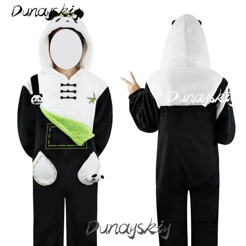 مجموعة أزياء Love and Deepspace: مجموعة أزياء Panda Onesie Xavier Sylus Zayne Rafayel - شتاء دافئ ومريح ومخصص