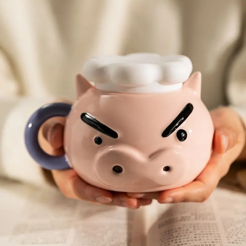 Crayon Shin-Chan Buriburizaemon Nohara Shiro Mug with Lid Water Cup Birthday Gift for Women Ceramic Mug Coffee Mug - Image 6