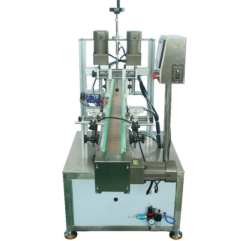 Fully Automated GlassBottle Cap MachineWith Conveyor Belt Essential Oil Bottle Cap Machine