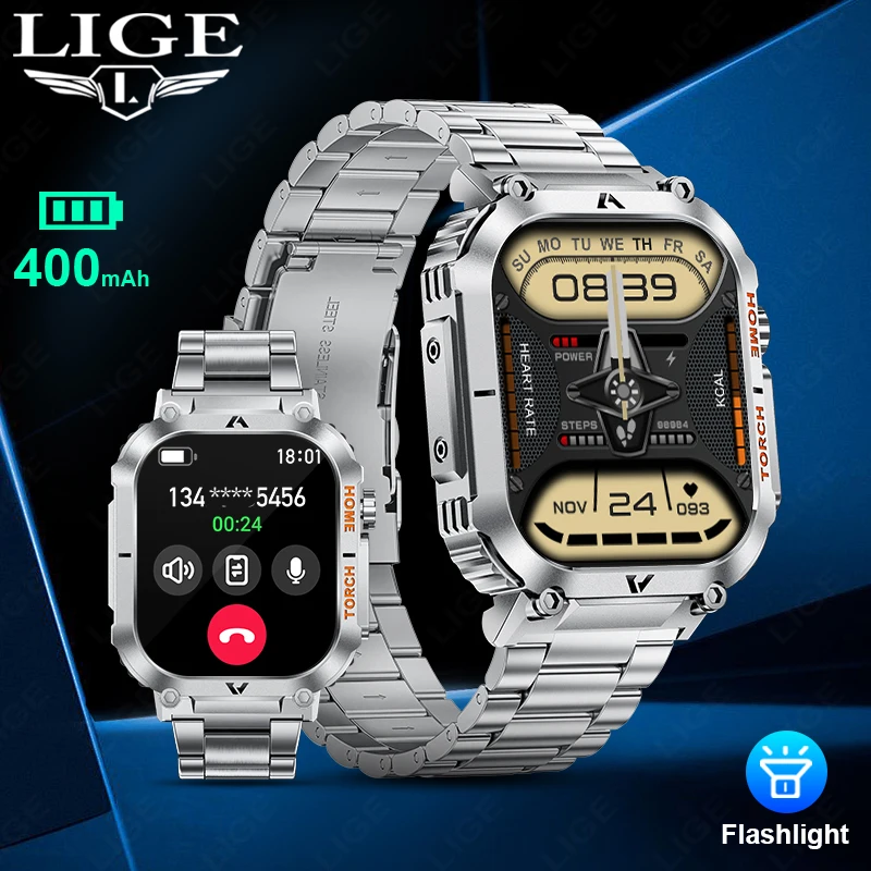 

НОВЫЕ умные часы с большим экраном 2.02 дюйма для Android и iOS, спортивные смарт-часы, фитнес-браслет, мониторинг здоровья, компас для активного отдыха на природе