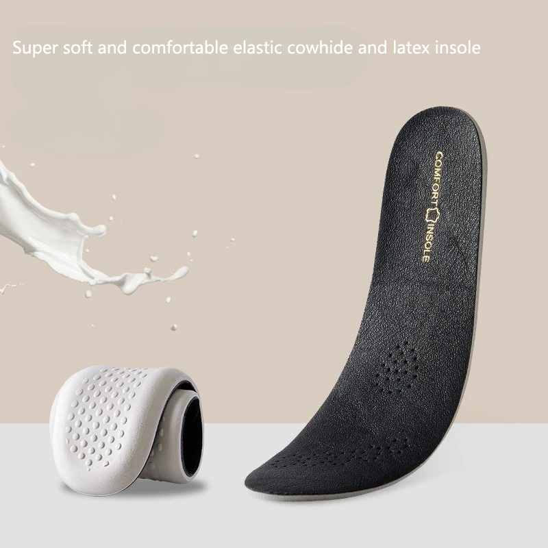 Super Soft Cowhide Latex Shock-absorbing Insoles Are Comfortable To Wear Absorb Sweat Are Breathable and Have Elasticity